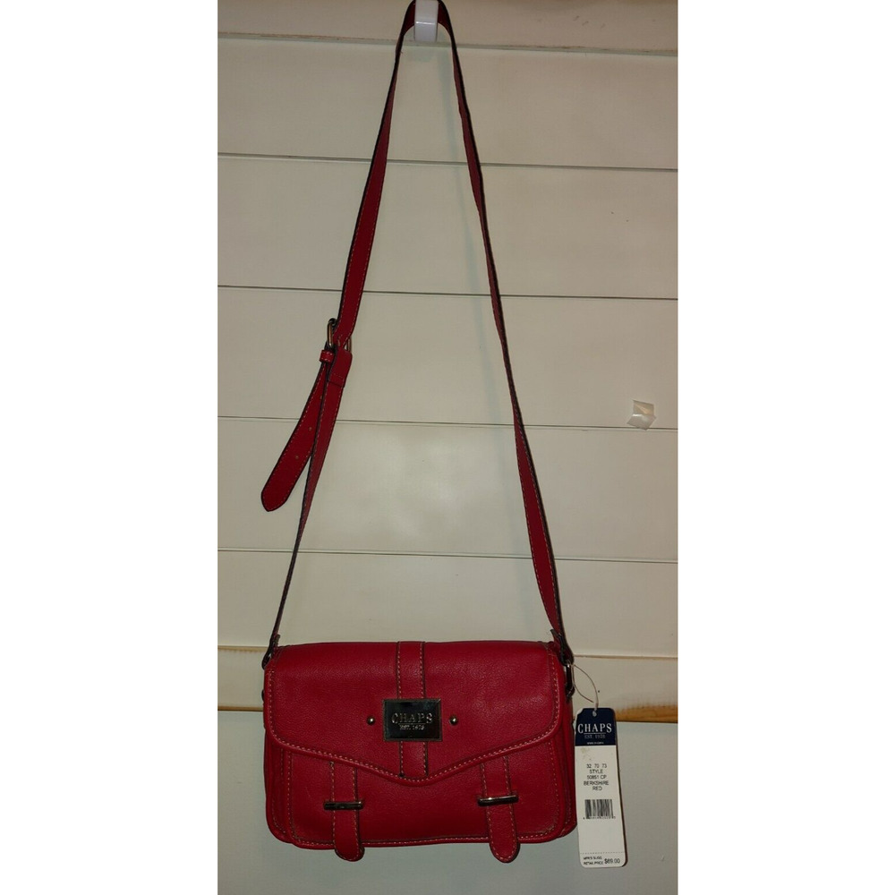 CHAPS Crossbody Purse Handbag 10 x 8” Berkshire Red NWT New
